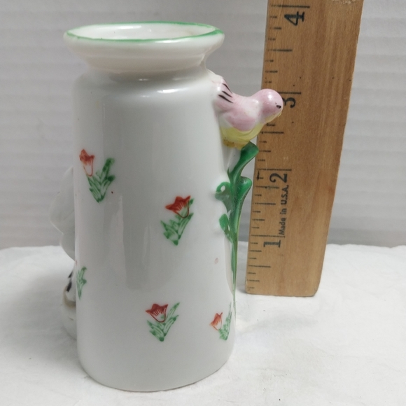 Mini vase with dog and bird 1940s - Picture 3 of 3